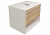 Тумба подвесная с раковиной для ванной 65 см Teymi Ritta корпус белый фасад дуб раковина Ellie 60 F15199 № 9