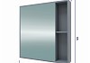 Зеркальный шкаф Teymi Aina 60, белый/графит T60002 T60002 № 7