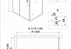 Душевое ограждение Niagara Nova NG-42-12AG-A110G 120x110x190 прямоугольник, дверь раздвижная NG-42-12AG-A110G № 4