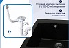 Мойка для кухни 51х51 черная матовая Teymi Lori Box T120132 № 6
