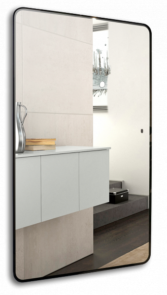 Зеркало AZARIO INCANTO 600х1000 бесконтактный сенсор, подсветка с диммером, цвет черный (LED-00002537)