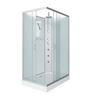 Превью фото Душевая кабина Niagara Classic 100x80x240 низкий поддон, матовое стекло 430853QBKTG № 1