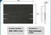 Клавиша смыва Teymi Martta двойной смыв черный матовый T70216 № 6