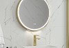 Зеркало настенное с подсветкой в ванную круглое Teymi Lina Supernova Gold D60 LED сенсор антипар T20121 T20121 № 20