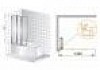Шторка для ванной Cezares Art Gotico V32 134х145 прозрачное стекло левая № 3