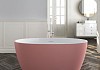 Ванна акриловая отдельностоящая Teymi Lina 170x76x58, розовая матовая T130103 № 5