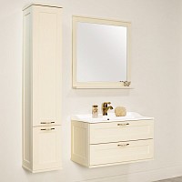 Превью фото Комплект мебели для ванной Акватон Леон 80 дуб бежевый № 1