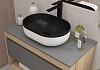 Раковина для ванной накладная Teymi Solli 48 Duo artceramic цвет черно-белый матовый T50388 № 4
