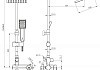 Душевая колонна со смесителем для ванны, верхним и ручным душем BelBagno Crystal CRY-VSC-CRM № 2