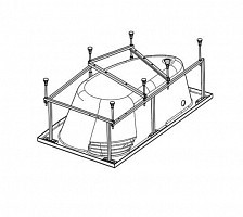Превью фото Монтажный комплект Santek к ванне Гоа 150х100 1WH112428 № 1