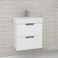 Превью фото Тумба с раковиной Акватон Сильва 60 дуб полярный № 1