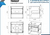 Тумба подвесная с раковиной для ванной 55 см Teymi Ritta корпус белый фасад дуб раковина Ellie 60 F15198 № 11