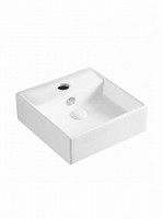 Превью фото Раковина накладная Azario 38х38х13 белая квадратная с полочкой под смеситель AZ4148 № 1