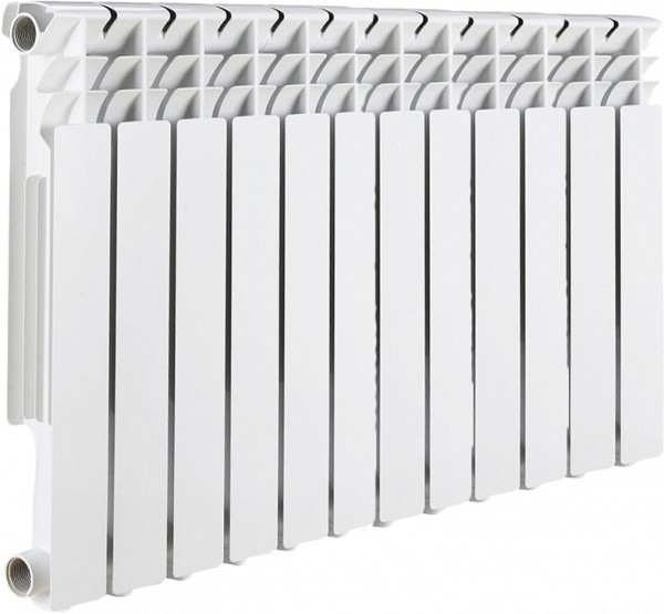 Биметаллический секционный радиатор Rommer Optima Bm 500 12 секций 557x924 89574 с боковым подключением для системы отопления дома, офиса, дачи и квартиры