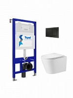 Превью фото Комплект Teymi 5 в 1: Инсталляция Aina 52 + клавиша смыва Aina черная + подвесной унитаз с микролифтом Solli + крепеж T70714 № 1