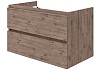 Тумба подвесная с раковиной для ванной 80 см Laina дуб темный раковина Ritta 80 F16041 № 7