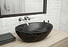 Раковина для ванной накладная Teymi Lori 40 черный мрамор в комплекте донный клапан клик-клак хром F12678 № 4