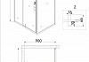 Душевое ограждение Niagara Nova NG-43-11AG-A90G 110x90x190 прямоугольник, дверь распашная NG-43-11AG-A90G № 5