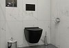 Инсталляция с унитазом комплект 5 в 1 Teymi унитаз подвесной безободковый торнадо черный Lina Pro Vortex Black кнопка черная F14960 № 4