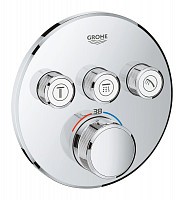 Превью фото Термостат Grohe Grohtherm SmartControl на 3 выхода, внешняя монтажная часть, темный графит матовый 29121AL0 № 1