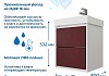 Тумба с раковиной Керама Марацци для ванной 50 см с ящиками Teymi Vinga белая фасад бургундия F18081 № 5