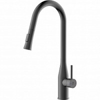 Превью фото Смеситель для кухни с вытяжной лейкой Diadonna серый графит D60-0002QH № 1