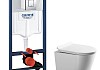 Комплект 3 в 1 инсталляция Grohe Rapid SL + Унитаз подвесной Teymi Solli Pro + кнопка хром F17134 № 23