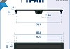 Трап для душа под плитку с комбинированным гидрозатвором Teymi Aina Prime черный 80 см T90011 № 15