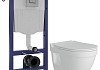 Комплект инсталляция Teymi Rapid SL с кнопкой GROHE оружейная сталь + унитаз Vitra Pro F17625 № 19