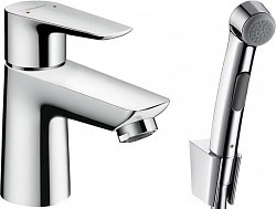 Превью фото Смеситель Hansgrohe Talis E 71729000 для раковины с гигиеническим душем, с донным клапаном Push-Open № 1
