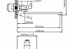 Смеситель для ванны Эверест B22-028 с длинным плоским поворотным изливом, картридж 35 мм, хром № 3