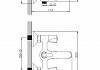 Смеситель для ванны Diadonna D96-330353BW двуручковый, с коротким изливом, белый № 2