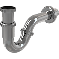 Превью фото Сифон для биде 32 металл AlcaPlast A45G № 1