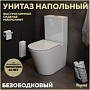 Унитаз напольный безободковый с быстросъемным сиденьем микролифт Teymi Solli T40203