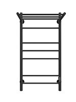 Превью фото Полотенцесушитель электрический Маргроид Лина (ВхШ) 80х40, П(2+3+2) Straight с полкой, таймер, скрытый монтаж, правое подключение, черный матовый  4690569262511 № 1