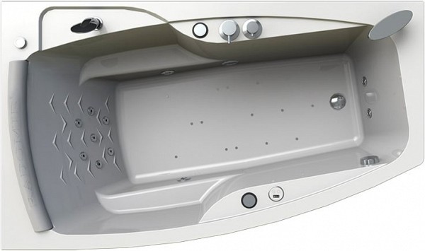 Ванна акриловая Radomir Аризона Лечебный Chrome 170x100 левая с фронтально-торцевой панелью