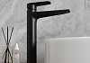 Смеситель для раковины высокий черный матовый Teymi Kati T10218 № 6