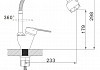 Смеситель для кухни Эверест B58-026 с гибким изливом, картридж 40 мм, хром, крепление гайка № 2