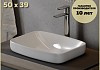 Раковина для ванной мебельная полувстроенная Teymi Solli V 50 белая T51245