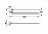 Держатель полотенца двойной Grohe Essentials Cube 40624DC1 суперсталь № 2