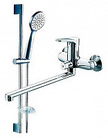 Превью фото Смеситель Bravat Eco F00408C с душевым гарнитуром № 1