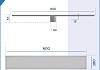 Трап для душа под плитку с сухим затвором вертикальный выпуск Teymi Aina 10х60 нержавеющая сталь T90359 № 30