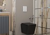 Комплект инсталляция Teymi Rapid SL с кнопкой GROHE белая унитаз ТОРНАДО подвесной безободковый Helmi Pro Vortex Black F17877 № 16