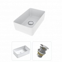 Превью фото Раковина накладная для ванной Teymi Helmi Mini 38 в комплекте донный клапан клик-клак без перелива хром F01614 № 1