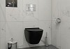 Инсталляция с унитазом комплект 5 в 1 Teymi унитаз подвесной безободковый торнадо черный Lina Pro Vortex Black кнопка нержавеющая сталь F14962 № 4