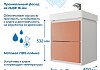 Тумба с раковиной Керама Марацци для ванной 50 см с ящиками Teymi Vinga белая фасад терракот F18069 № 5