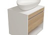 Тумба подвесная с раковиной для ванной 55 см Teymi Ritta корпус белый фасад дуб раковина Ellie 60 F15198 № 21