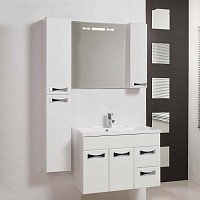 Превью фото Комплект мебели для ванной Акватон Диор 80 белая № 1