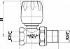 Вентиль Stout SVRs 1172 3/4", ручной терморегулирующий с неподъемным шпинделем, прямой  , купить батареи в Москве № 15
