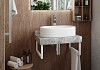 Столешница керамогранитная 60 см серый мрамор с раковиной Teymi Iva 52 кронштейны 2 шт. белые в комплекте F14079 № 3